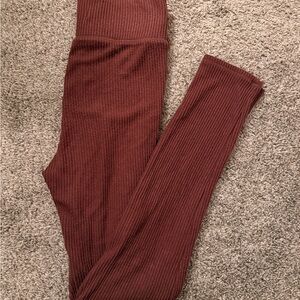 Abercrombie & Fitch Ribbed Brown Leggings